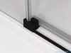 Ronal Cadura Black Line kabina Walk in 140cm lewa ze ścianką przesuwną profile czarny mat CAW2G1400607